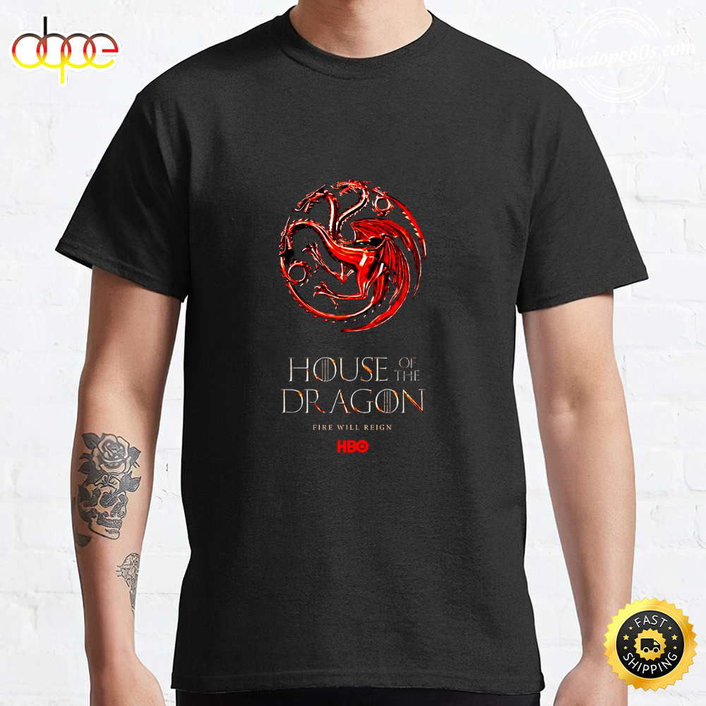House of the Dragon HBO logo Black T-shirt