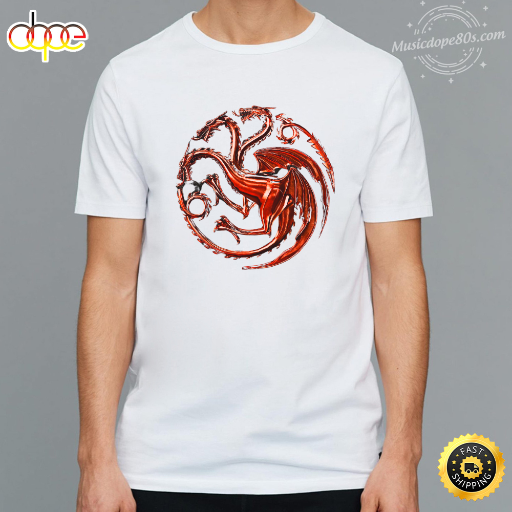 House of the Dragon logo White T-shirt