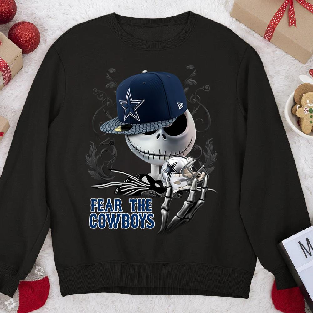 Jack Skellington Dallas Cowboys Fear The Cowboys Nfl Halloween Sweatshirt