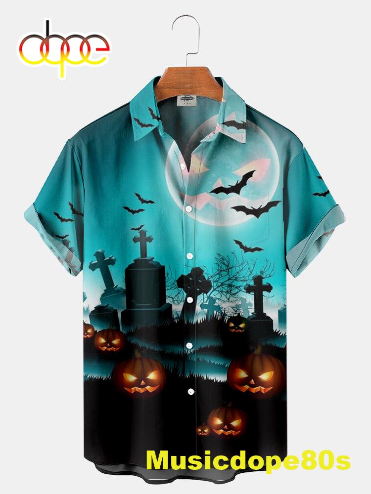 Jack-O-Lantern Halloween Print Shirt