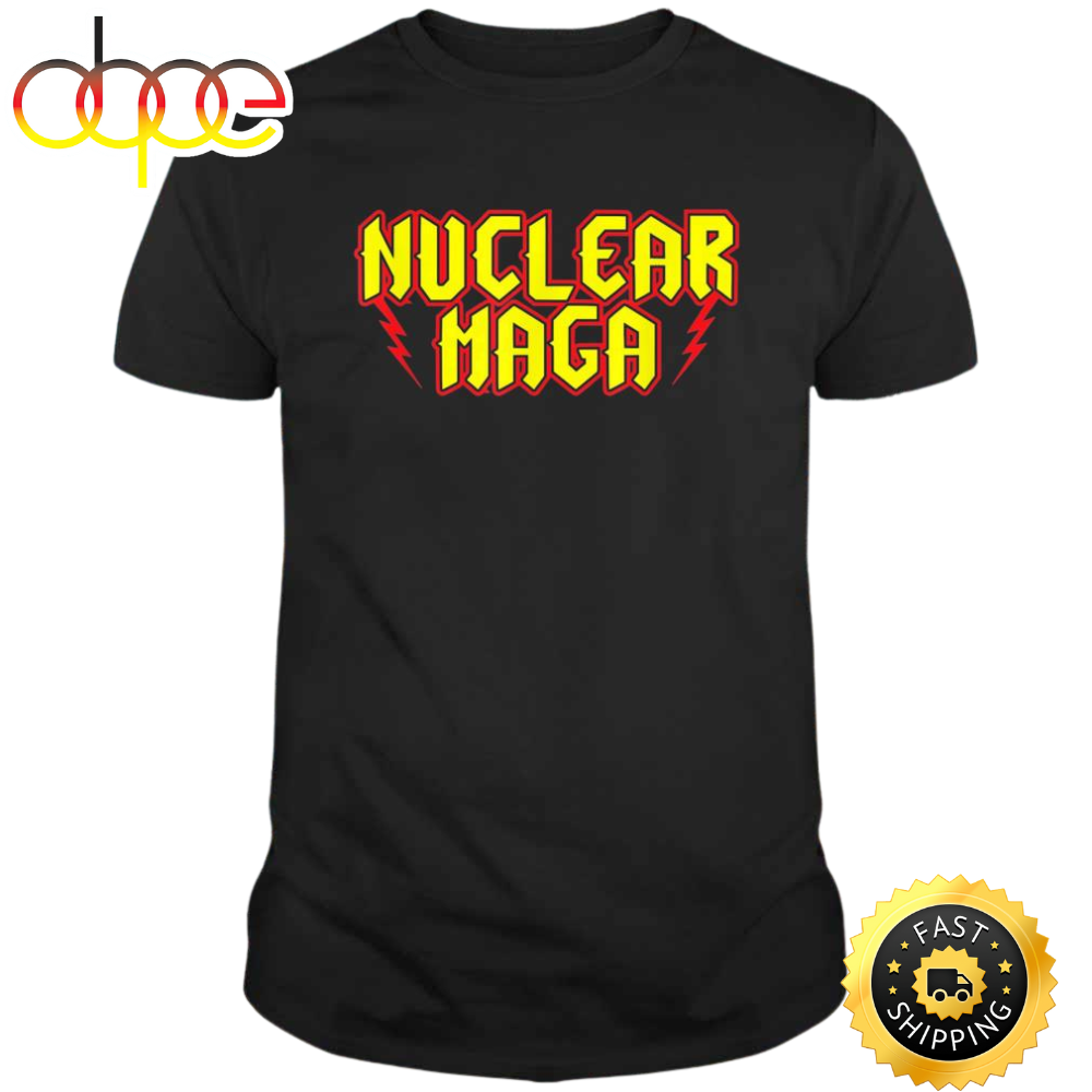 Nuclear maga as a band logo T-shirt