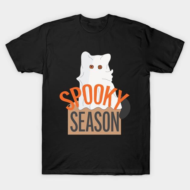 Spooky Season Cute cat as ghost T-shirt