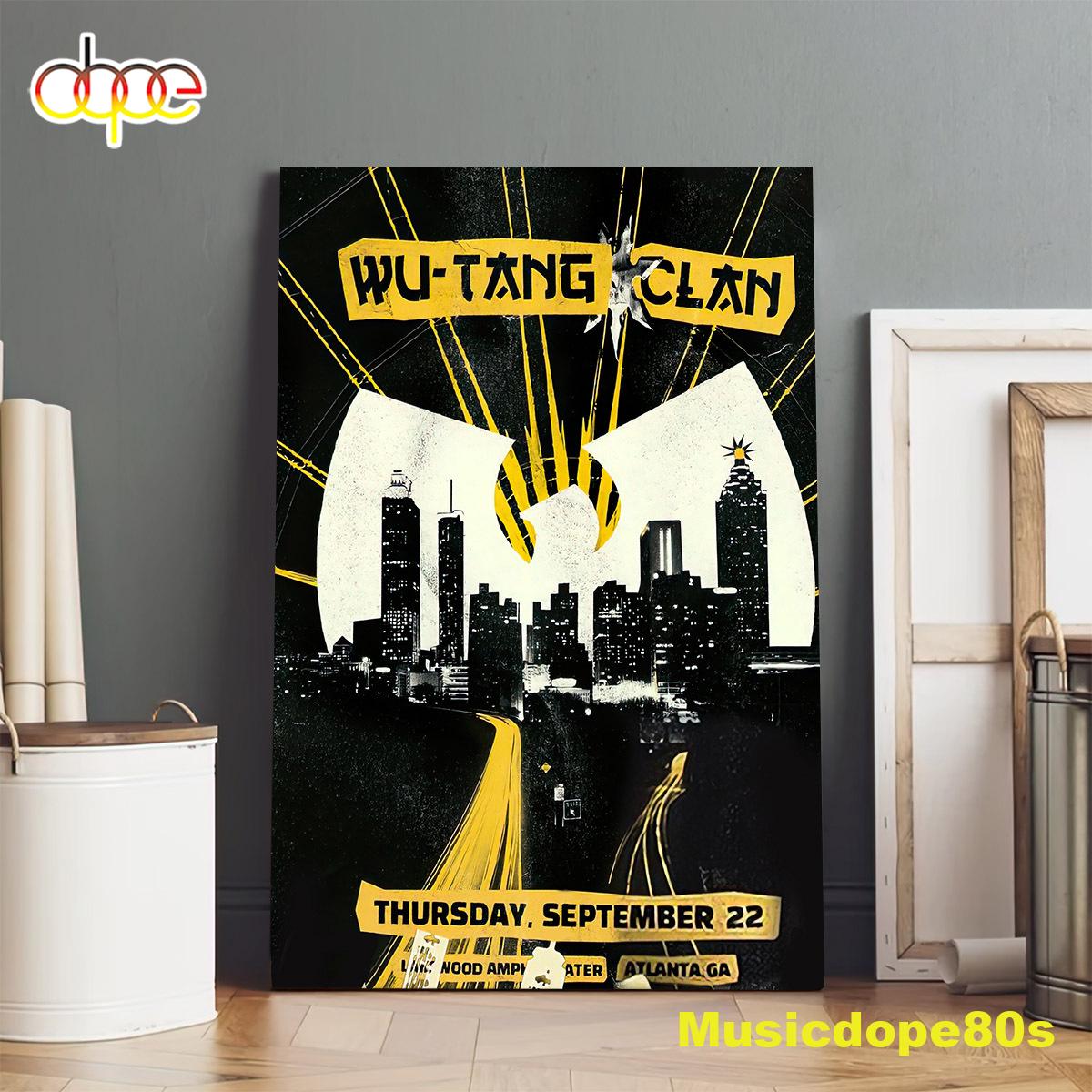 Wu-tang And Nas New York State Of Mind Tour 2022 Atlanta Poster Canvas