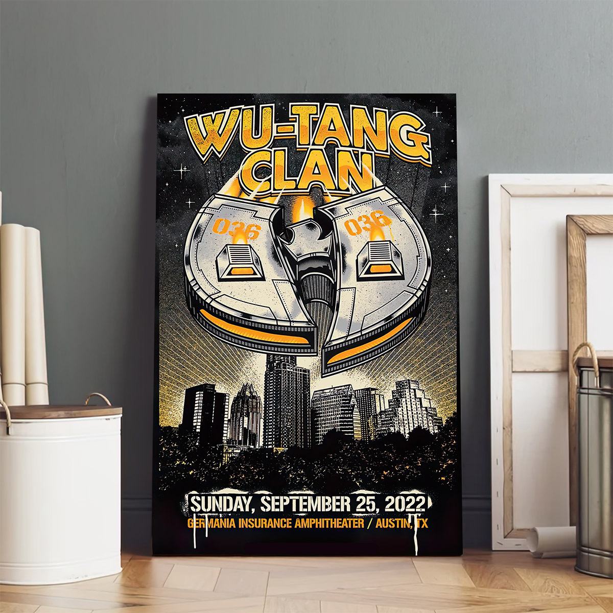 Wu-tang And Nas New York State Of Mind Tour 2022 Austin Poster Canvas