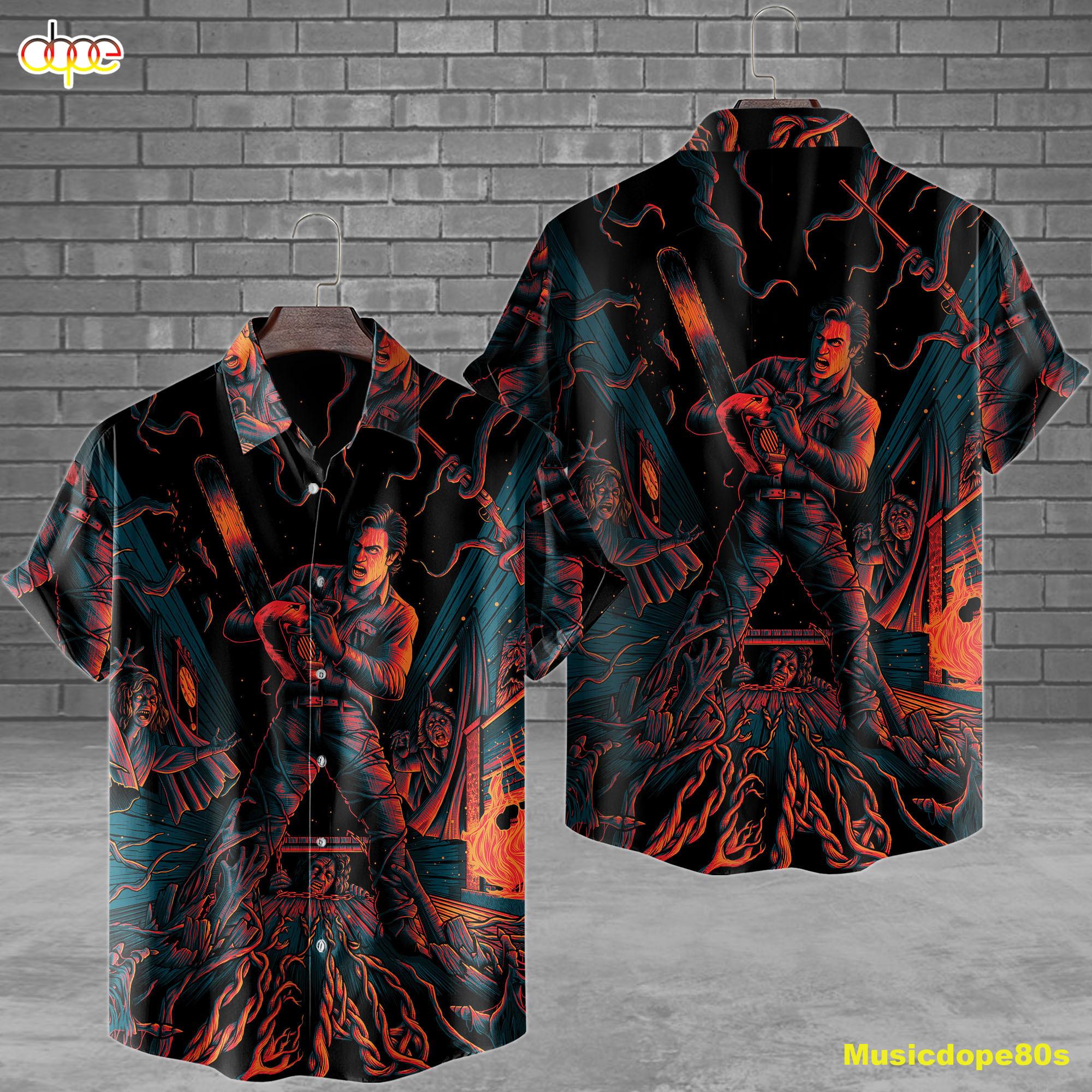 Ash Williams The Evil Dead Horror Movie Halloween All Over Print 3D Hawaiian Shirt