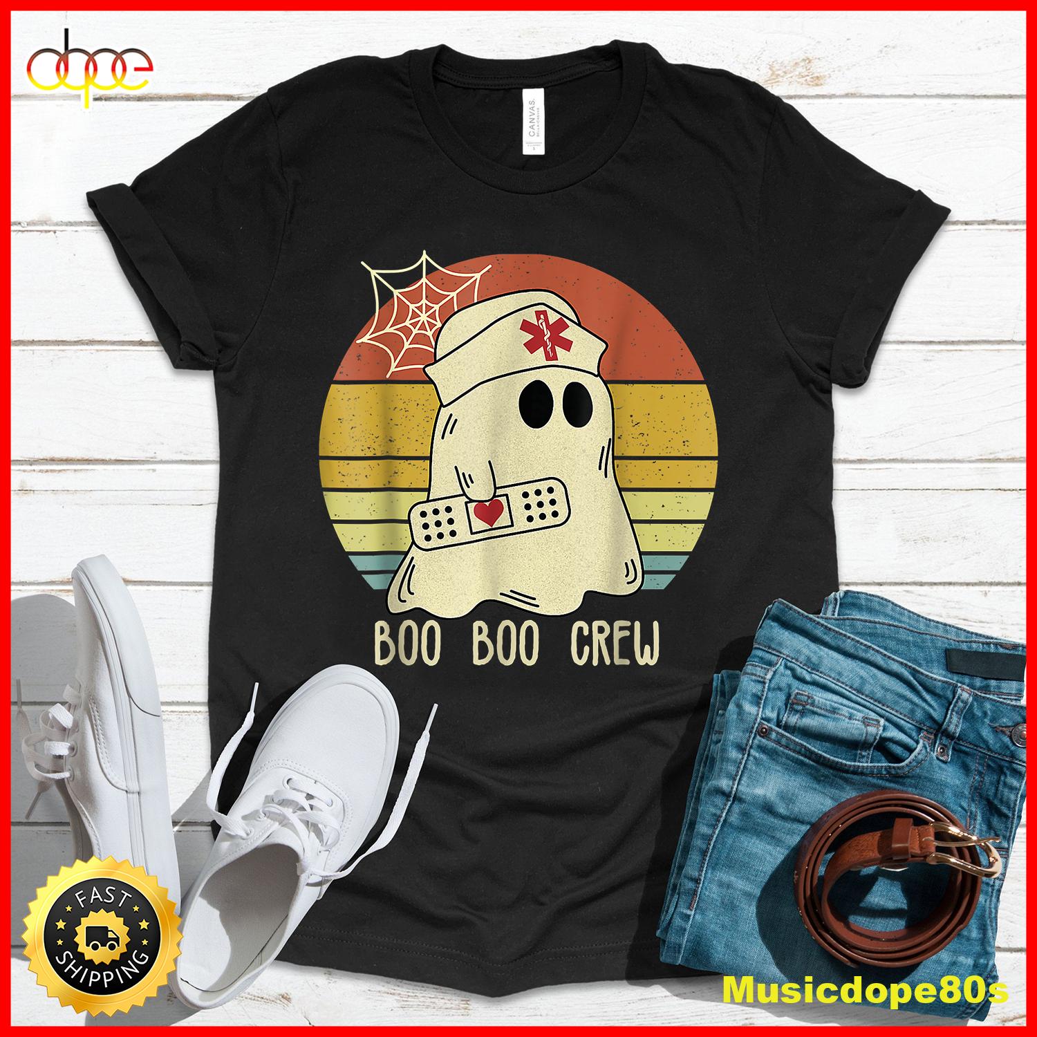Boo Boo Crew Nurse Funny Halloween Costume Nursing Spooky T Shirt