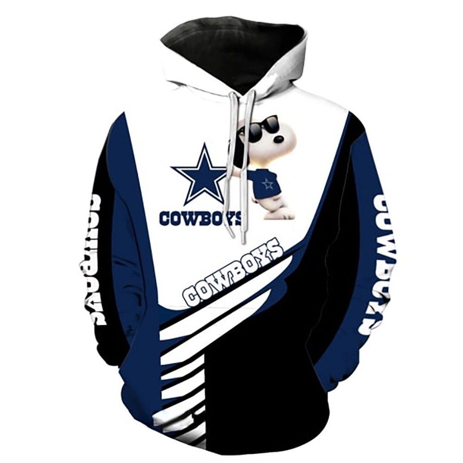 Dallas Cowboys NFL Snoopy Peanuts 3D All Over Print Hoodie