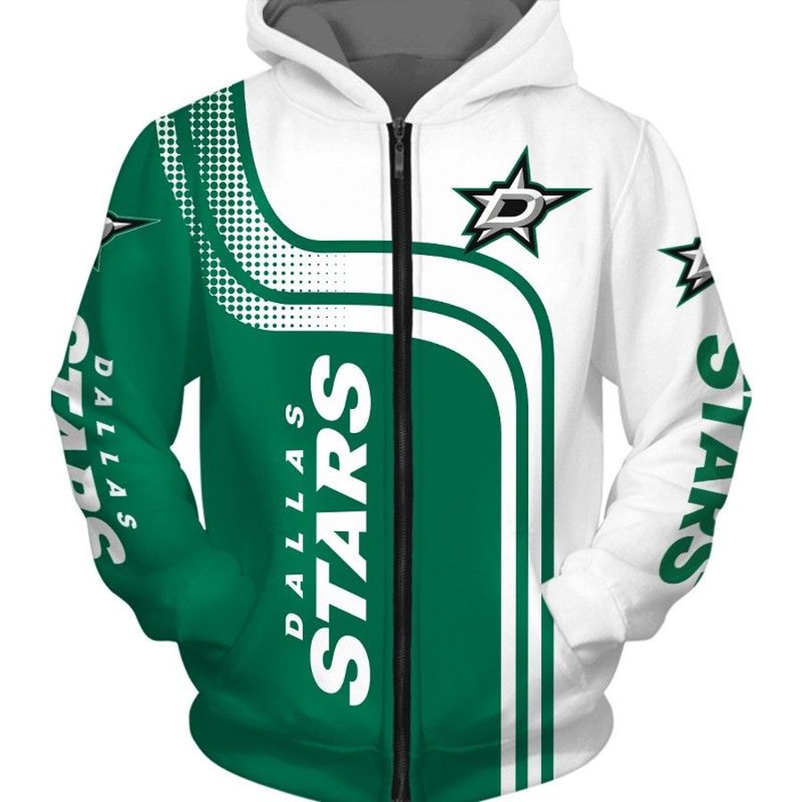 Dallas Stars Pullover And Zippered All Over Print Hoodie