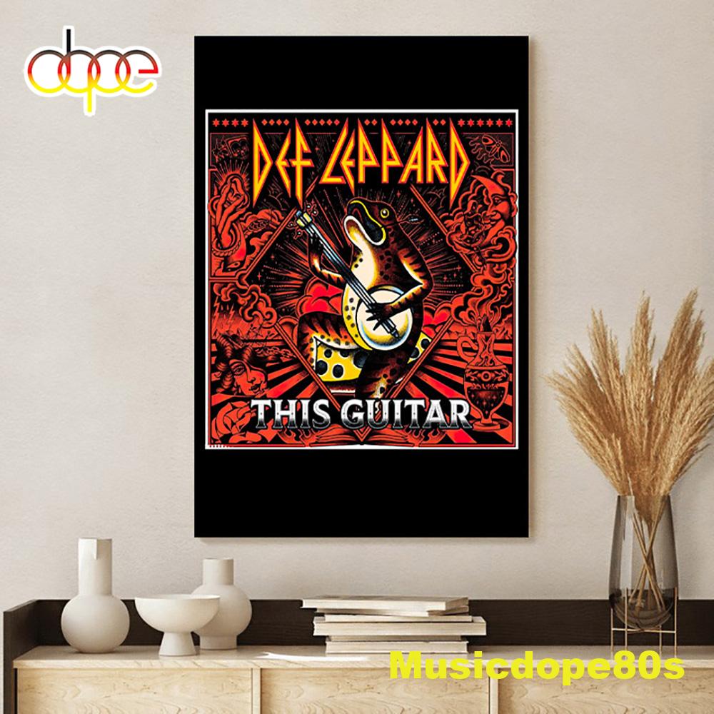 Def Leppard Official World Tour 2022 This Guitar Poster Canvas 1