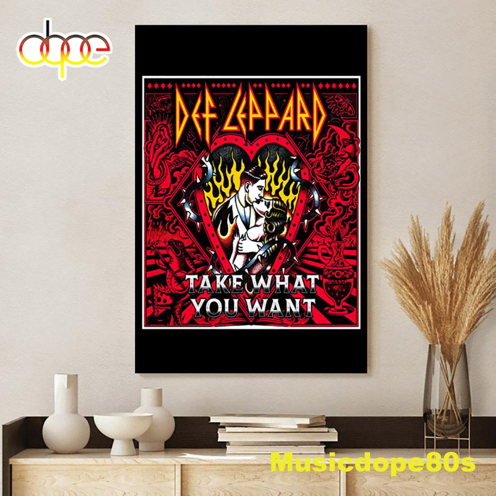 Def Leppard Tour 2022 Take What You Want Poster Canvas 1