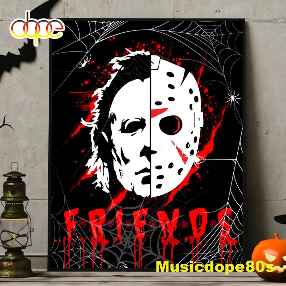 Friends Horror Characters Halloween Wall Art Decor Poster Canvas