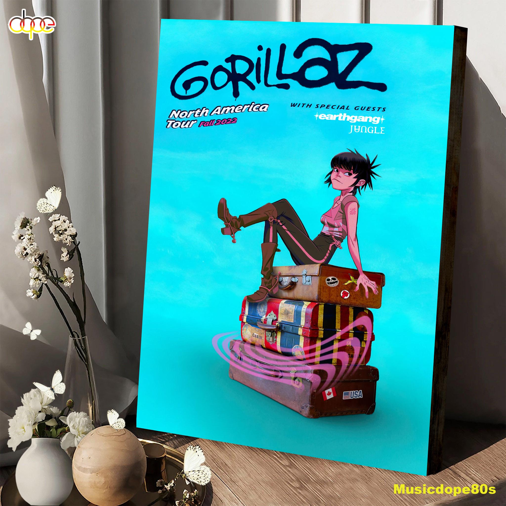 Gorillaz Tour Dates 2022-2023, Gorillaz Are Coming Poster Canvas
