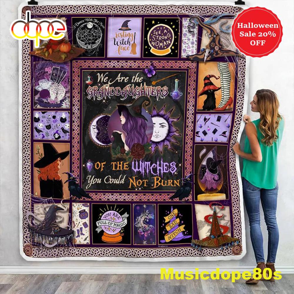 Granddaughters Of The Witches Halloween Sofa Fleece Throw Blanket Halloween Gifts