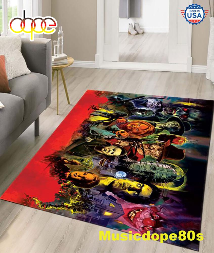 Halloween 2022 Scary Movies Characters Halloween Rug Capet Decor