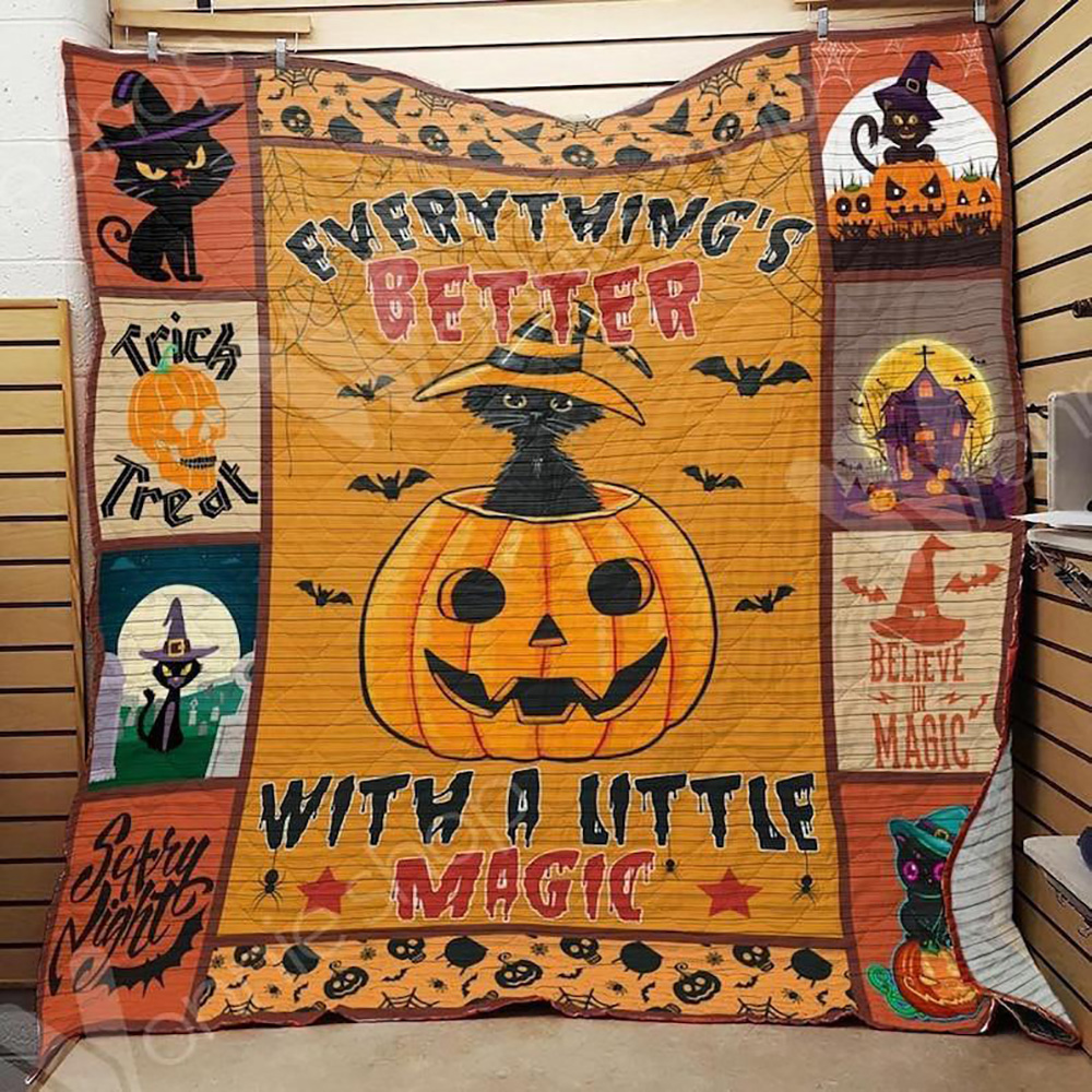 Halloween Everything S Better With A Little Magic Sherpa Blanket Halloween Halloween Gift Halloween Decor