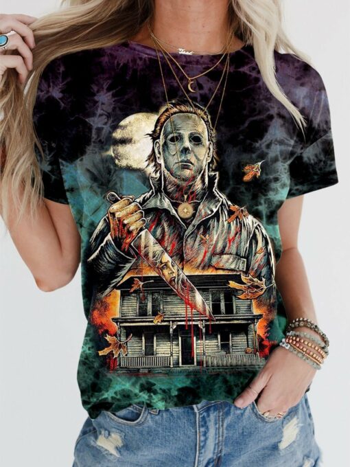 Halloween Michael Myers Scary 3D All Over Print Shirt