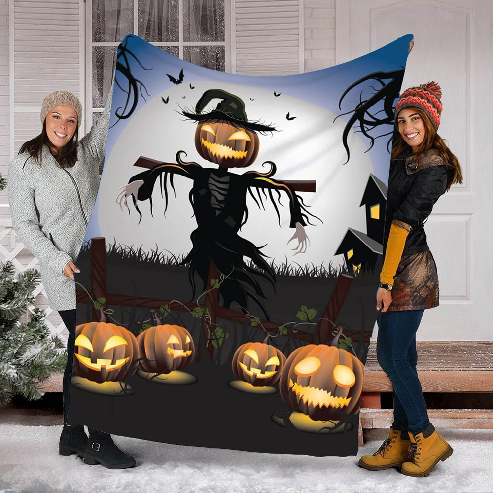 Halloween Pumpkin Gift Sherpa Blanket Sherpa Blanket Blanket Halloween Adult Throw