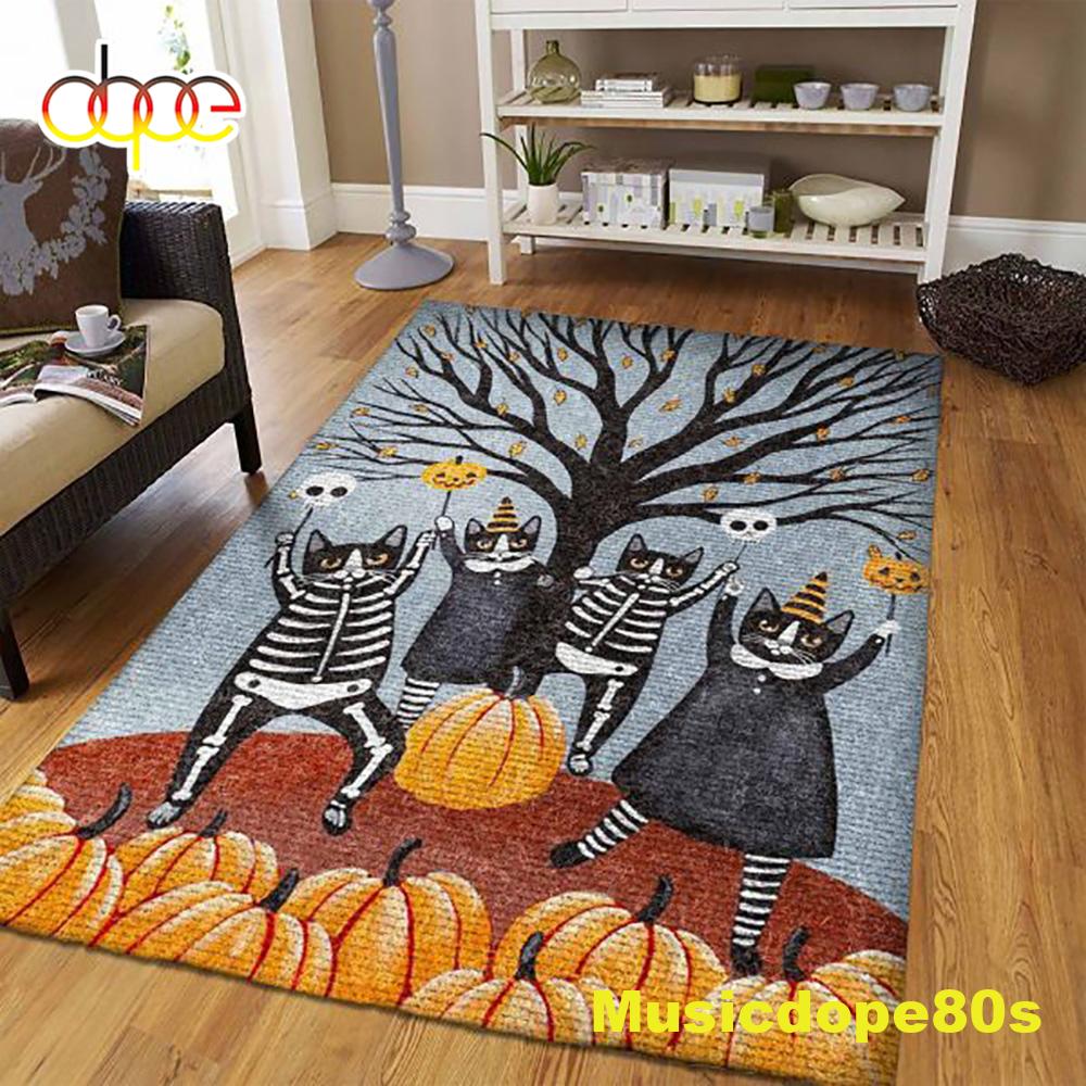 Happy Halloween 2022 Cat Halloween Rug Carpet