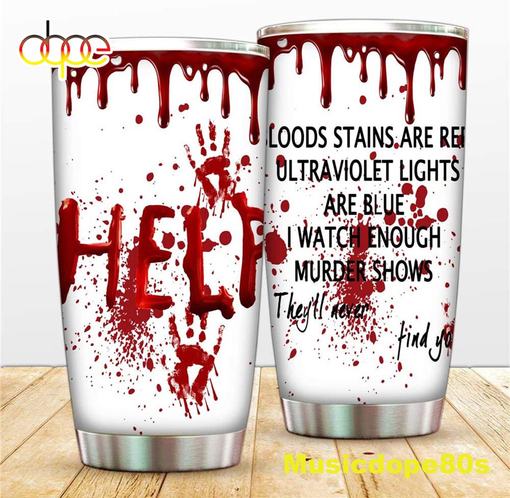 Happy Halloween 2022 Scary Blood White Halloween Tumblers Cup
