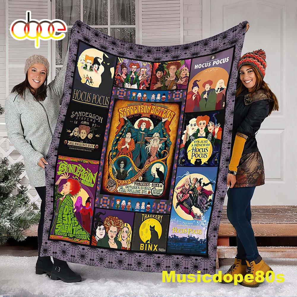 Hocus Pocus Halloween Quilt Blanket Bedding Family Gift