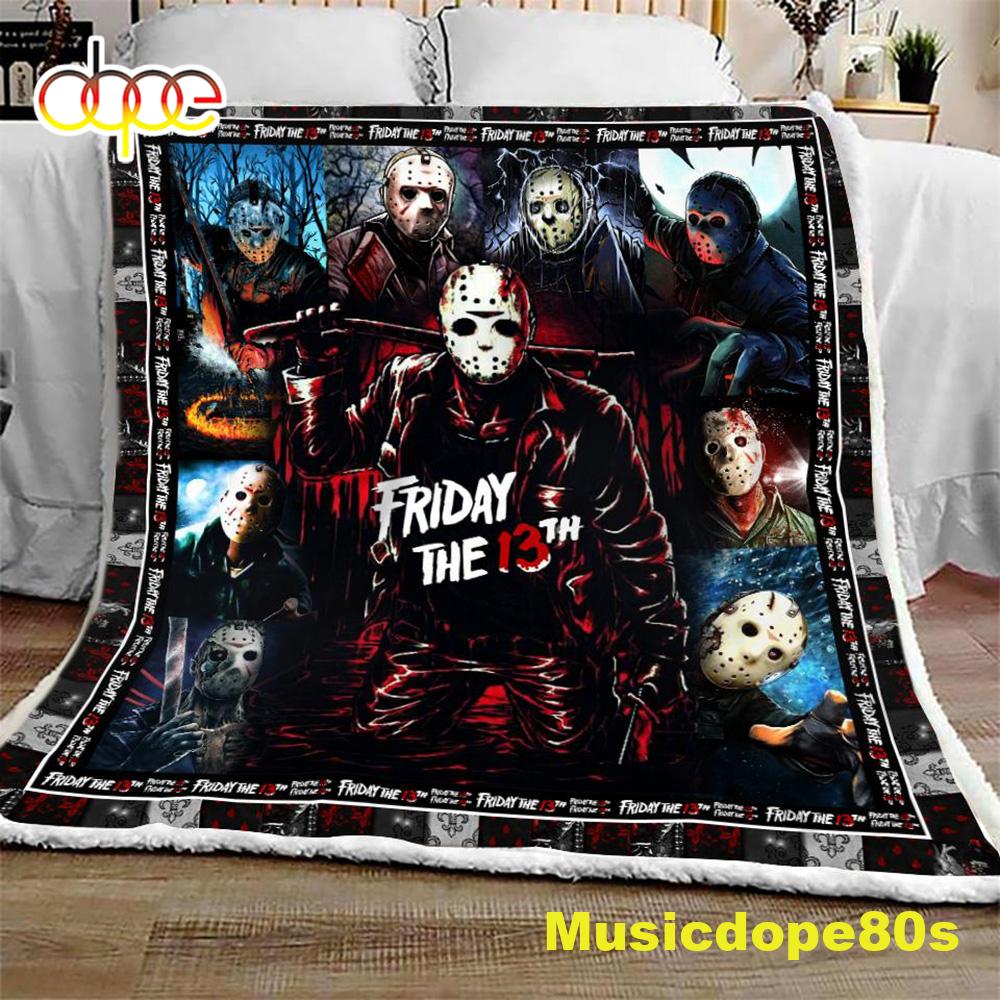 Horror Friday 3th Halloween Sofa Fleece Throw Blanket