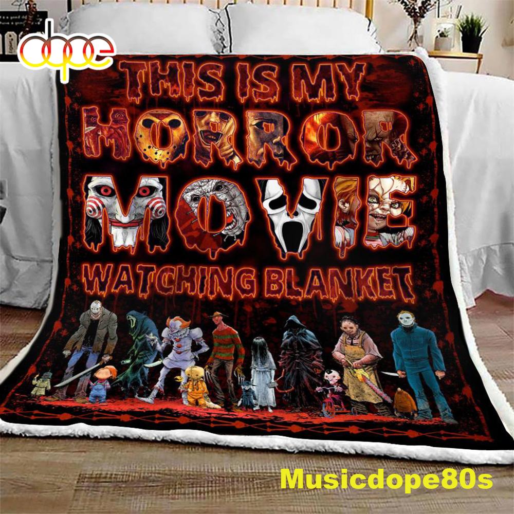 Horror Movie Halloween Sofa Fleece Throw Blanket