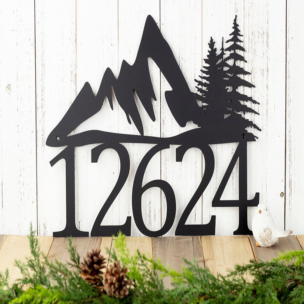 House Number Plaque Address Sign Custom Metal Sign Metal House Numbers