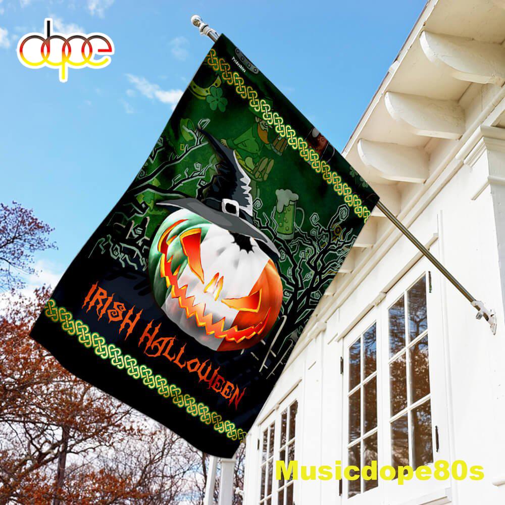Irish Halloween Pumpkin Witch Halloween 2022 Flag