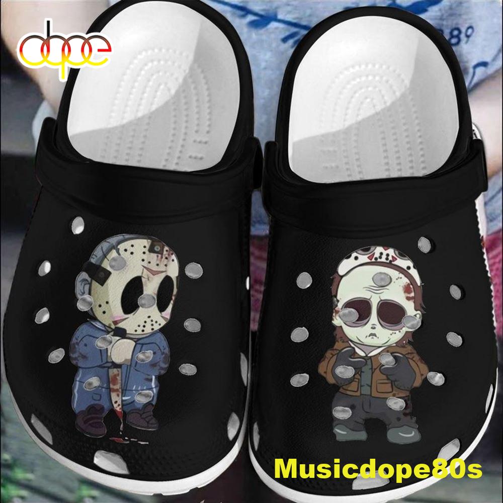 Jason Voorhees And Michael Myers Crocs Crocband Clogs
