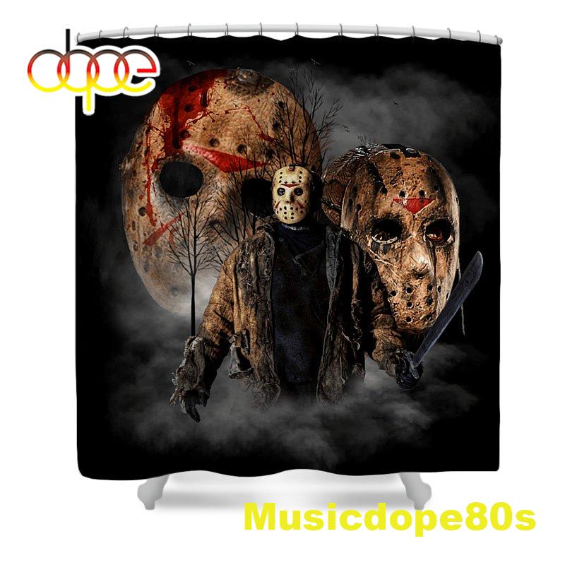 Jason Voorhees Friday 13th Canvas Print Shower Curtain