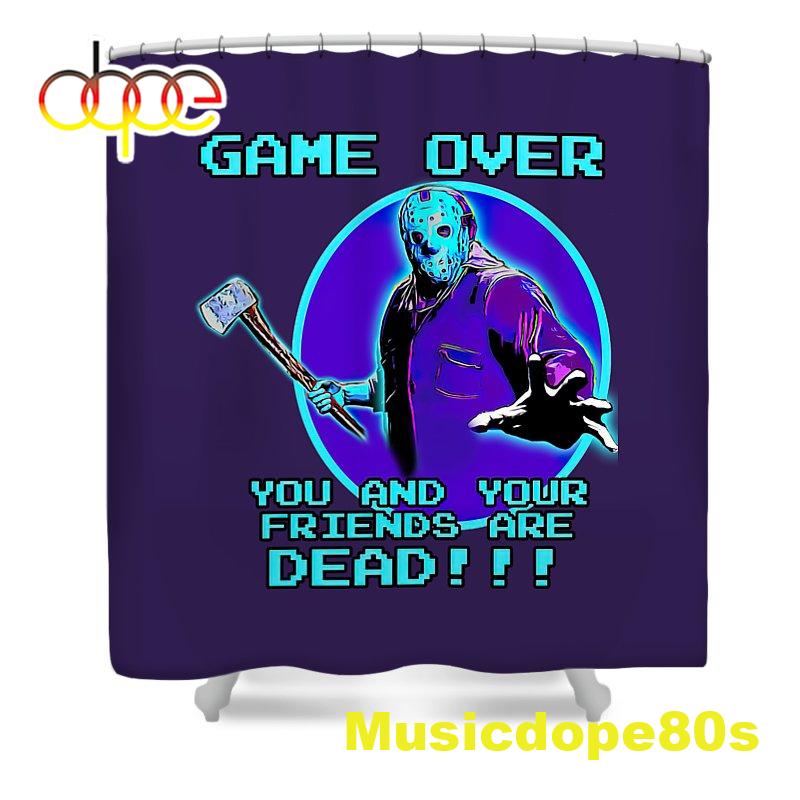 Jason Voorhees Friday The13th Game Over Shower Curtain