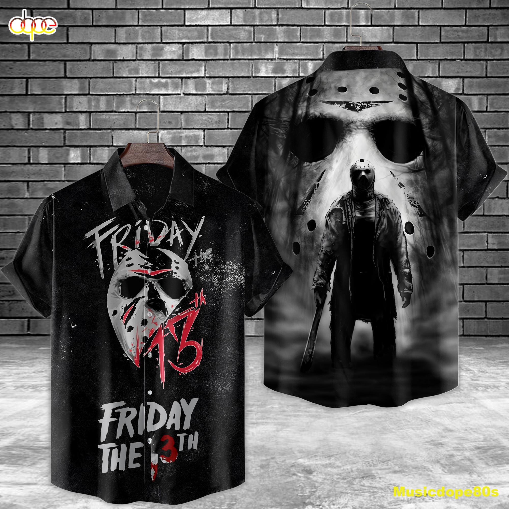 Jason Voorhees Friday The 13Th Horror Movie Halloween All Over Print 3D Hawaiian Shirt