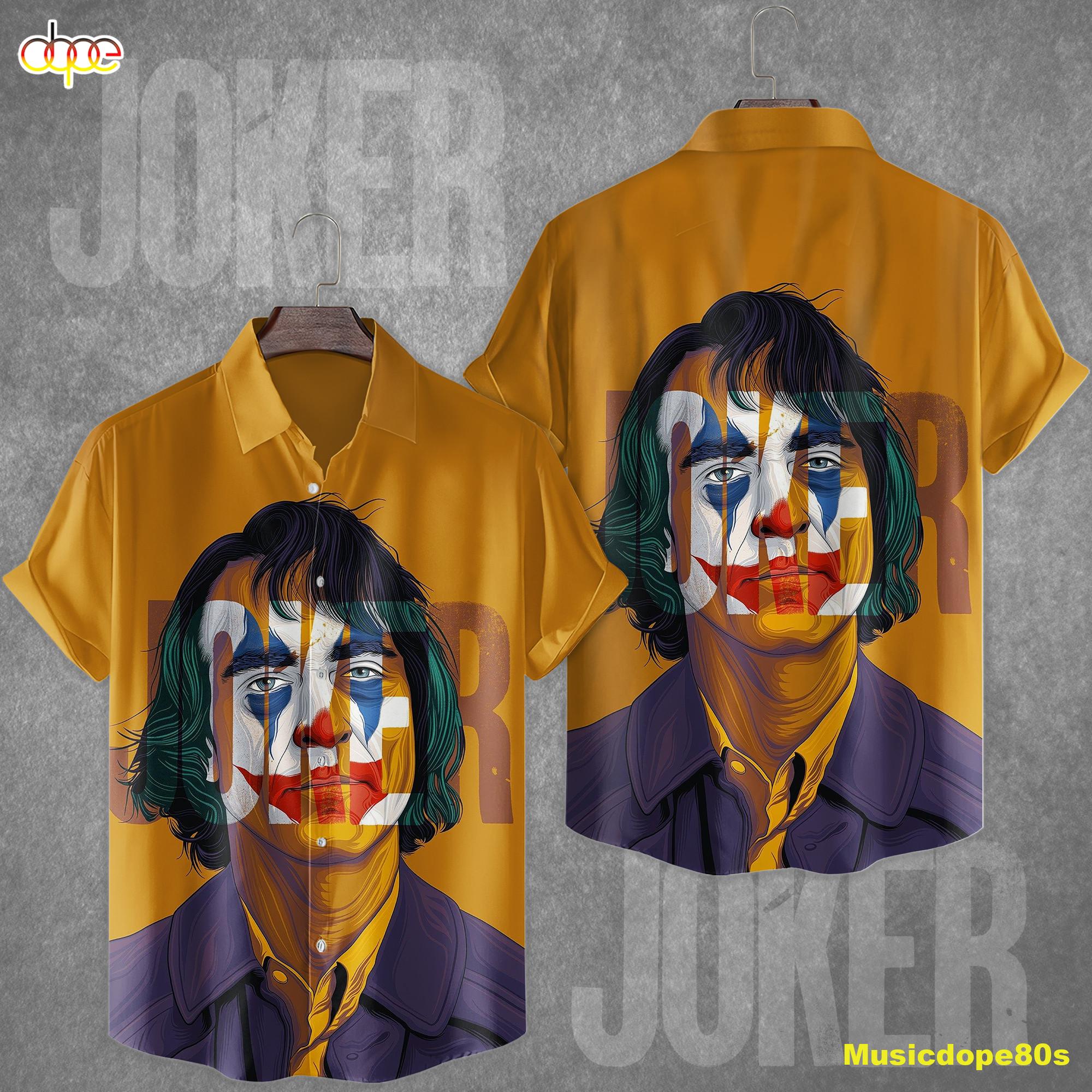 Joker Sadness Portrait Horror Movie Halloween All Over Print 3D Hawaiian Shirt