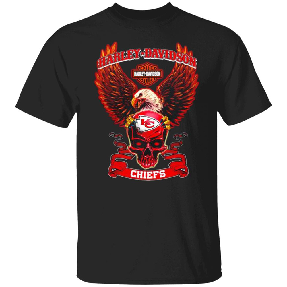 Kansas City Chiefs Harley Davidson NFL Football T Shirt