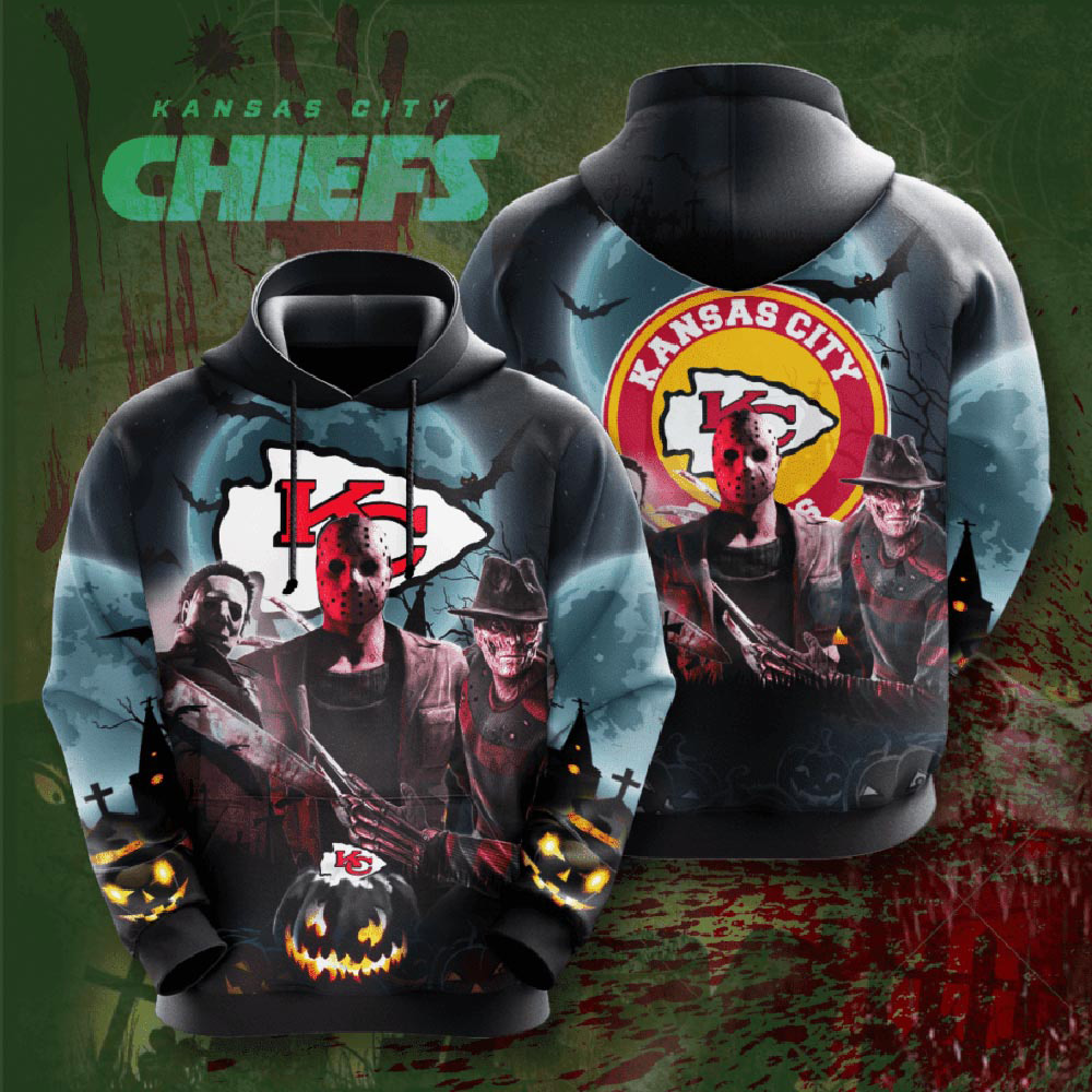 Kansas City Chiefs Horror Movie 2022 Halloween All Over Print 3D Unisex Shirt