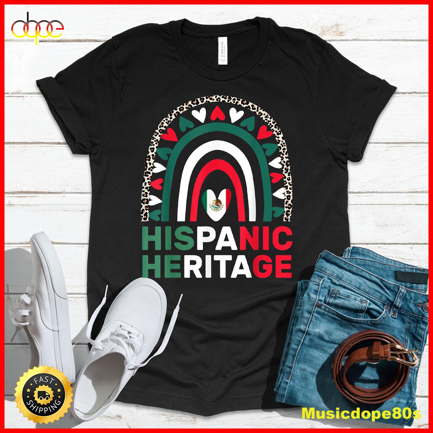 Mexican Flag Hispanic Heritage Month Mexico T Shirt