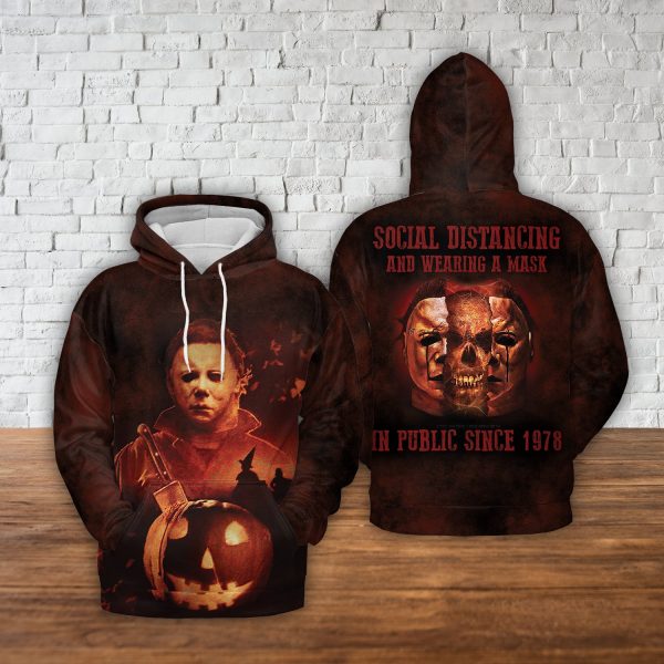 Michael Myers Social Distancing And Wear A Mask In Public Since 1978 3D All Over Print Shirt