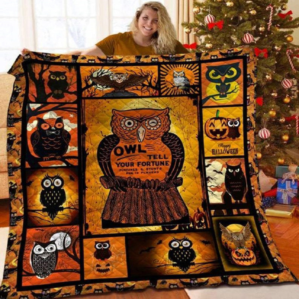 Owl Halloween Sherpa Blanket Sherpa Blanket Blanket Halloween Adult Throw