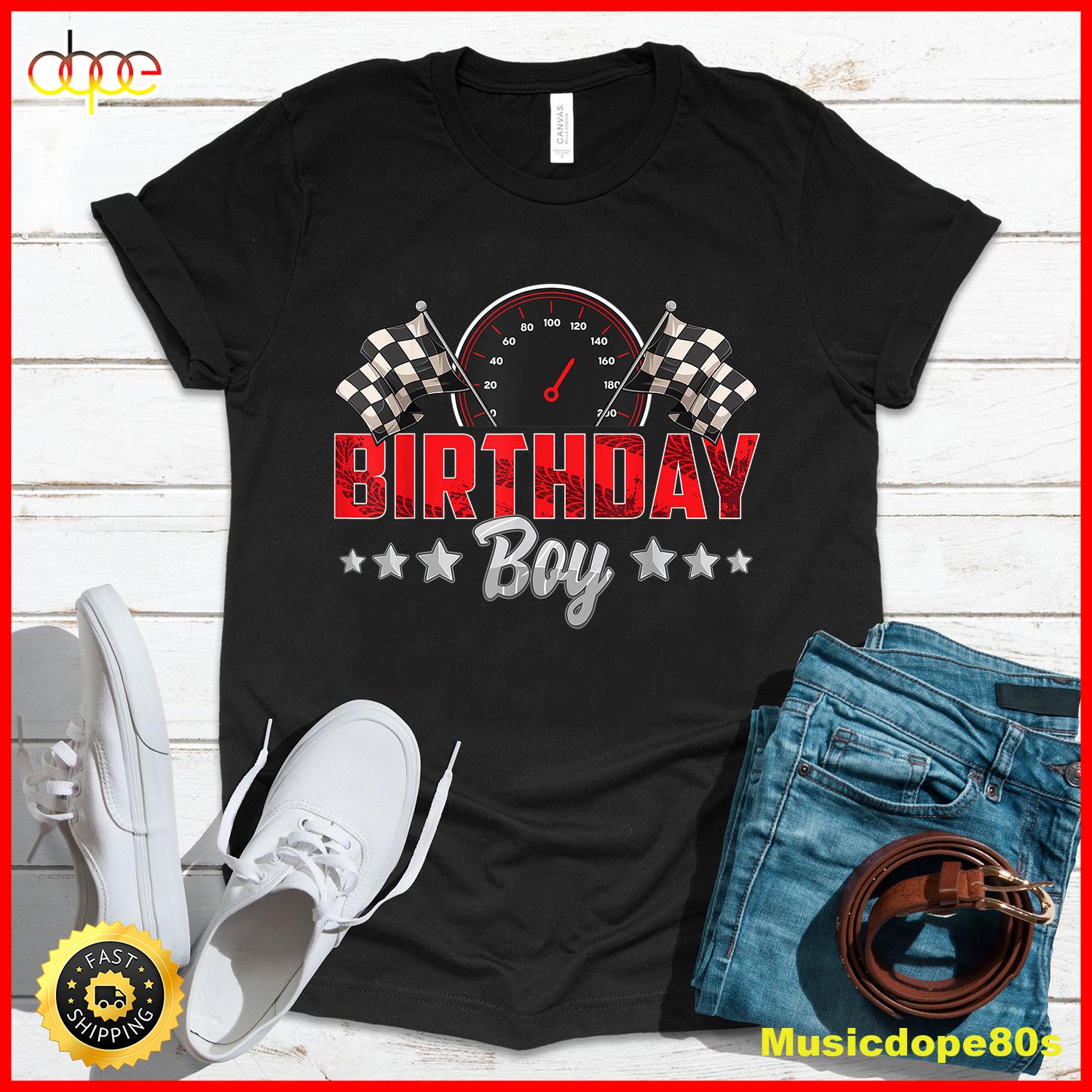 Race Car Birthday Party Racing Family Birthday Boy Pit Crew T Shirt