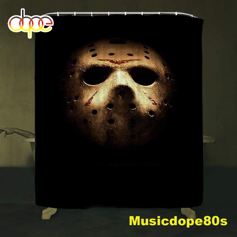 Scary Killer Jason Voorhees Friday 13th Shower Curtain