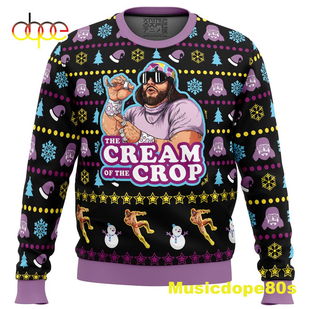 The Cream Of The Crop Macho Man Randy Savage Pro Wrestling Ugly Christmas Sweater
