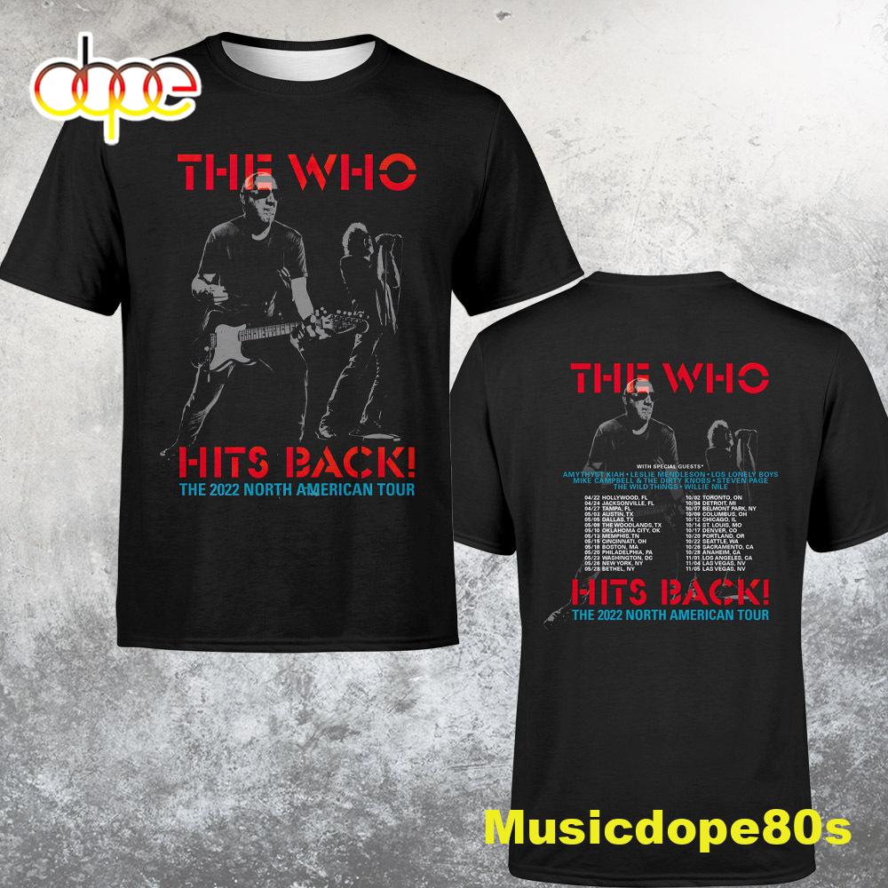 The Who Hits Back North American Tour 2022 Dates Unisex T Shirt