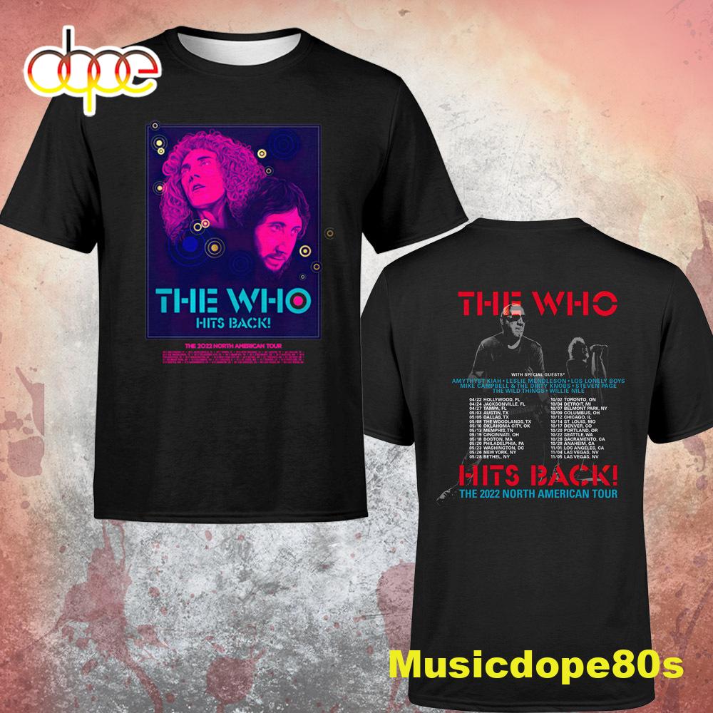 The Who Tour 2022 Hits Back North American Dates Unisex T Shirt