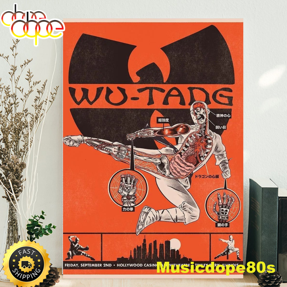Wu-Tang Clan Tinley Park 22 Knight N.Y State of Mind Tour Poster Canvas