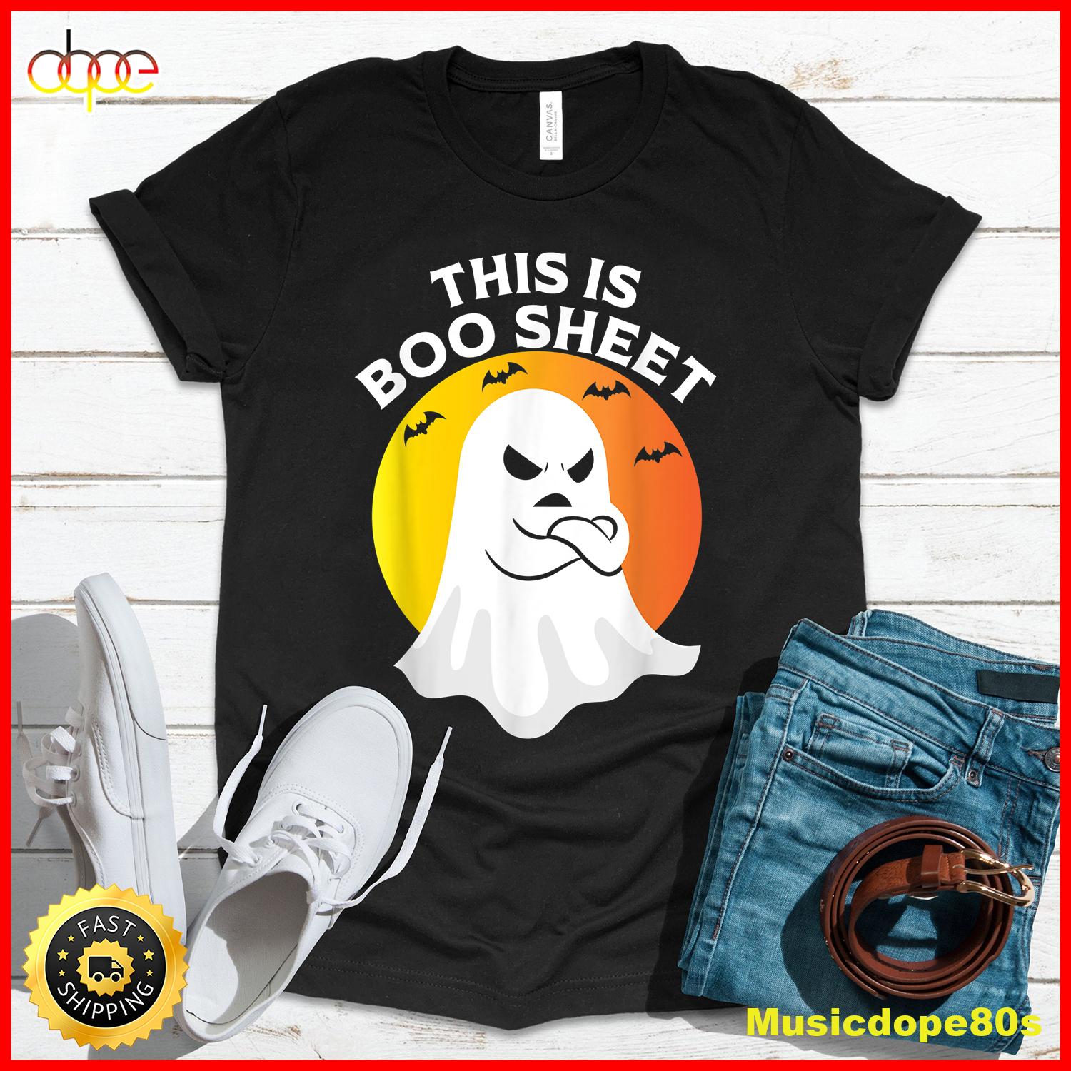This Is Boo Sheet Ghost Retro Halloween Costume T Shirt