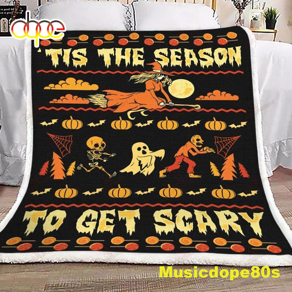 Tis The Season Halloween Sofa Fleece Throw Blanket