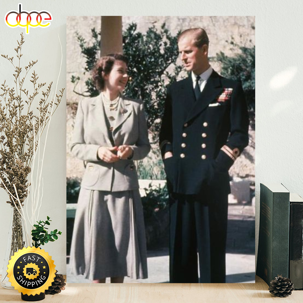 HM Queen Elizabeth II and HRH Prince Philip Poster Canvas