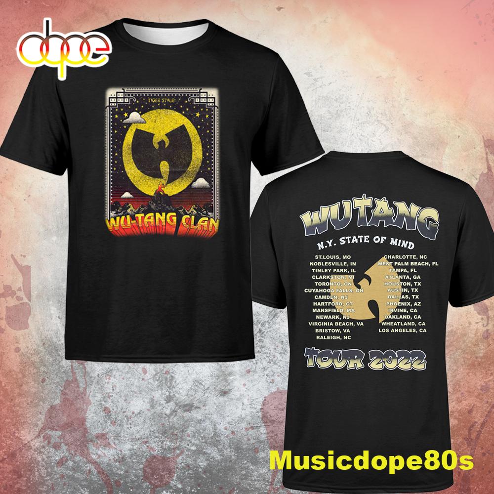 Wu-tang and Nas Hartford New York State Of Mind Tour 2022 T-shirt