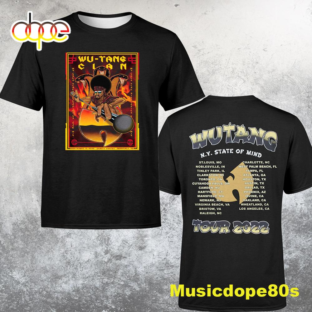 Wu-tang And Nas Mansfield New York State Of Mind Tour 2022 Dates Tshirt
