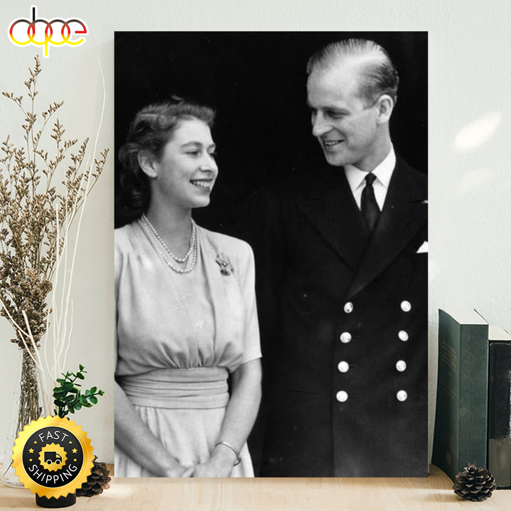 Queen Elizabeth II And Prince Philip Endless Love Poster Canvas